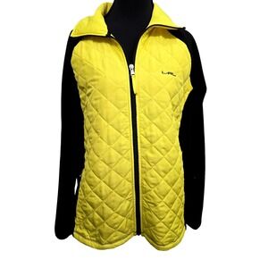 Lauren Ralph Lauren‎ Quiet Luxury Preppy LRL Active Yellow Zip Jacket S Large